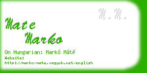 mate marko business card